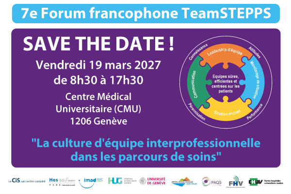 Save the date&nbsp;: 7e Forum francophone TeamSTEPPS en 2027